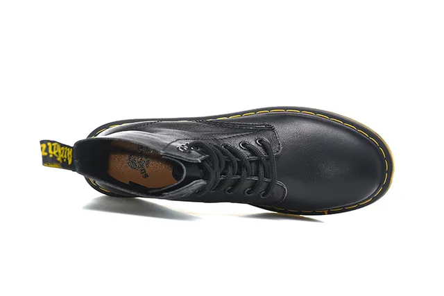 Dr. Martens 1460 Bottine en Cuir Noir Lisse Martin 2