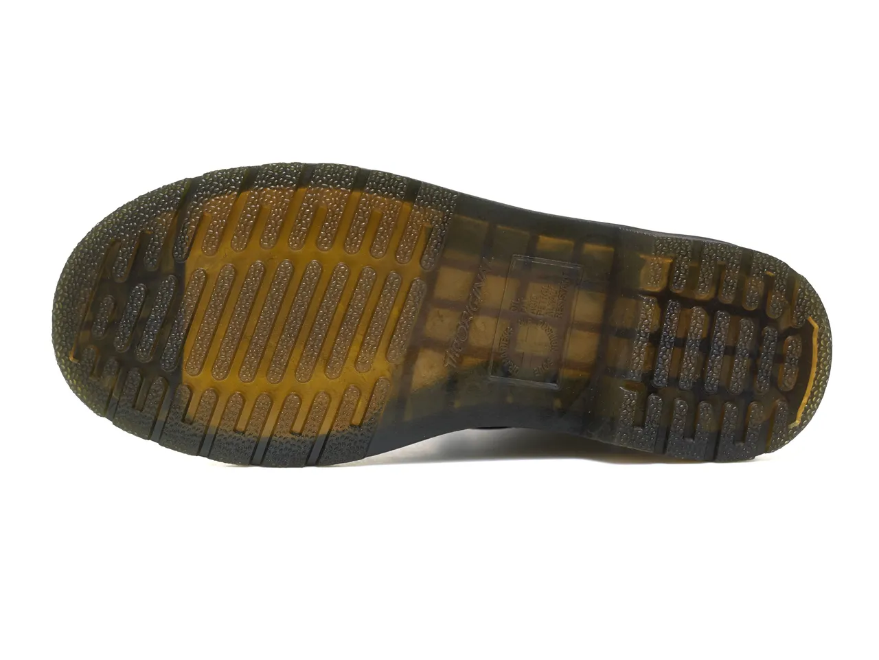 Dr. Martens 1460 Bottes en cuir lisse noir à coutures jaunes style Martin 6