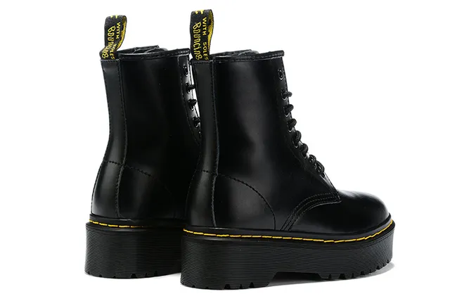 Dr. Martens Jadon Noir Plateforme Bottes Martin 3
