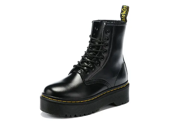 Dr. Martens Jadon Noir Plateforme Bottes Martin 7