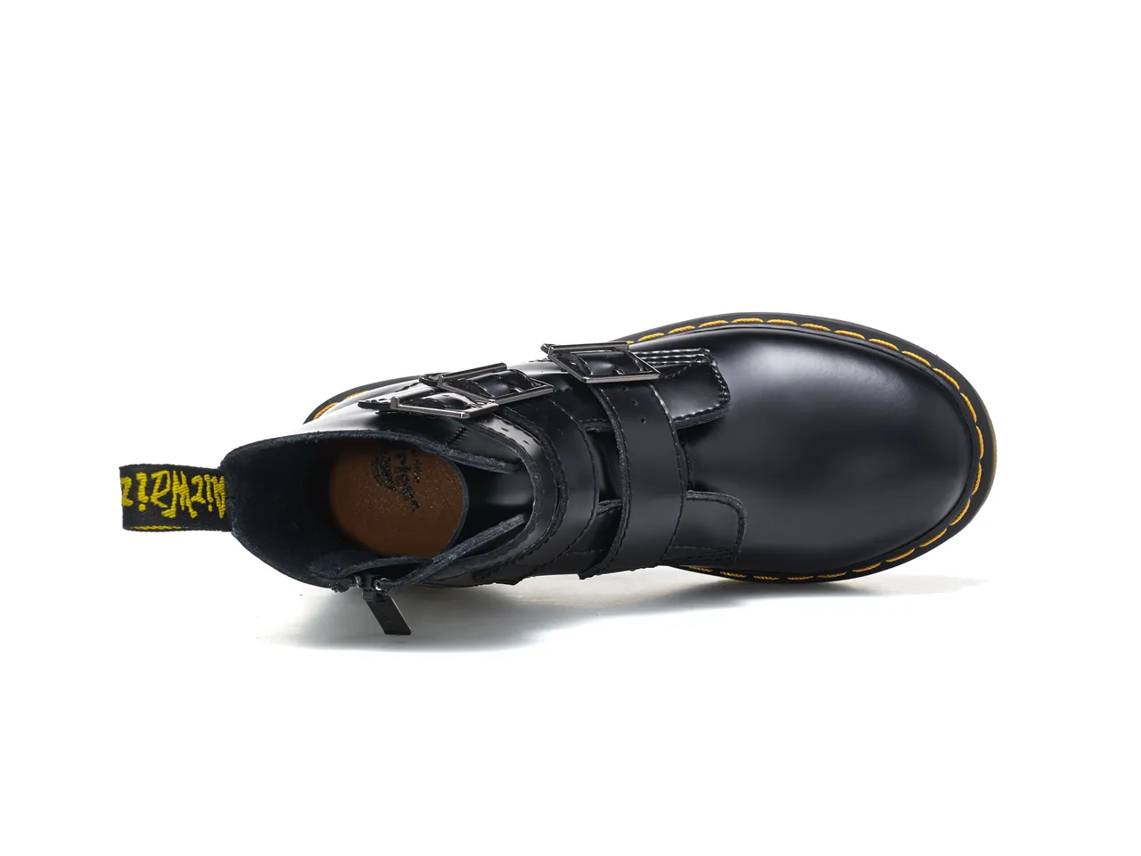 Dr. Martens Sangle à trois boucles cuir noir bottine Martin 2
