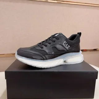 Emporio Armani EA7 Sneakers Lifestyle Negro Cuero-Malla