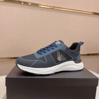 Emporio Armani EA7 Mesh and Blue Accent Lifestyle Sneakers