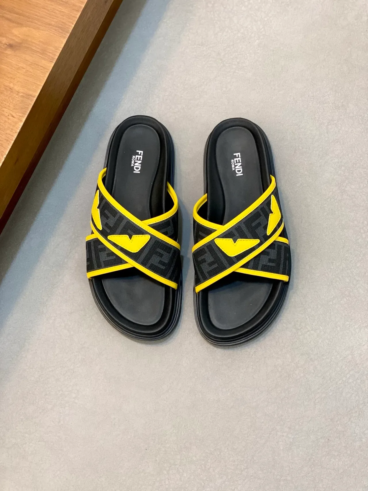 Fendi FF Monogram Slide Slippers 23