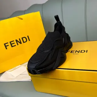 芬迪 Speed Trainer 黑色一脚蹬生活方式运动鞋