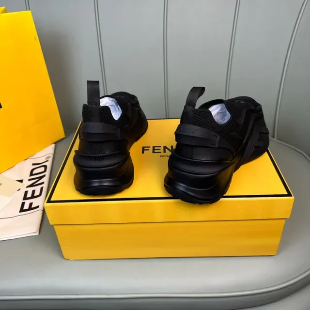 Fendi Speed Trainer Noir Slip-On Lifestyle Sneakers 6