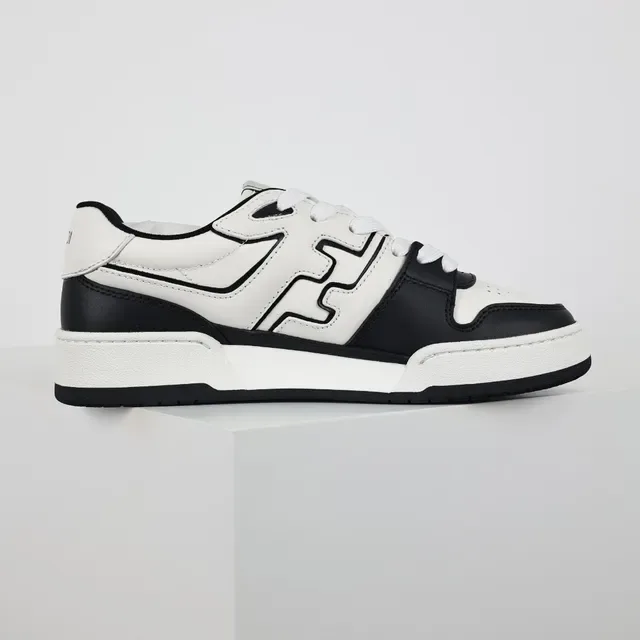 Fendi 白色黑色低帮皮革生活方式运动鞋 7