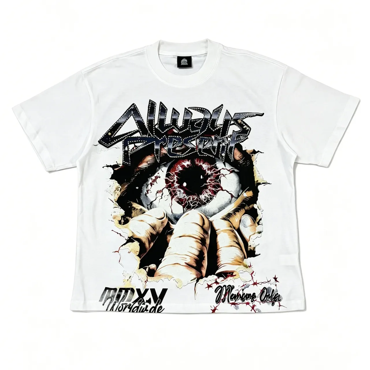 Always Present Worldwide 666 Graphic Print T-Shirt 6