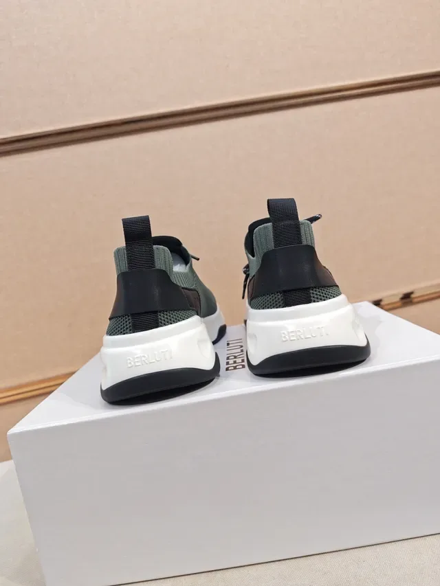 Becksondergaard Sneakers Army Green White Upper en maille sculpté midsole deux tons 3