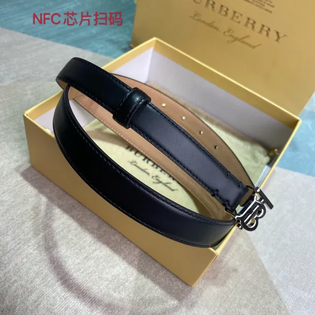 Black Beige Narrow Polished Metal Buckle Leather Belt 6