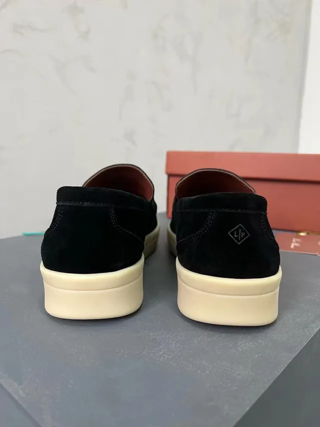 Black Beige Suede Penny Loafer 2
