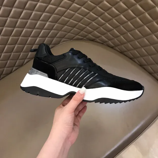 Black Chunky Sole Lifestyle Sneaker 4