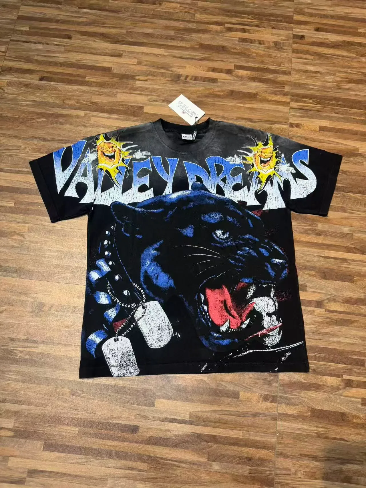Black Graphic Panther Print Oversized T-Shirt 5