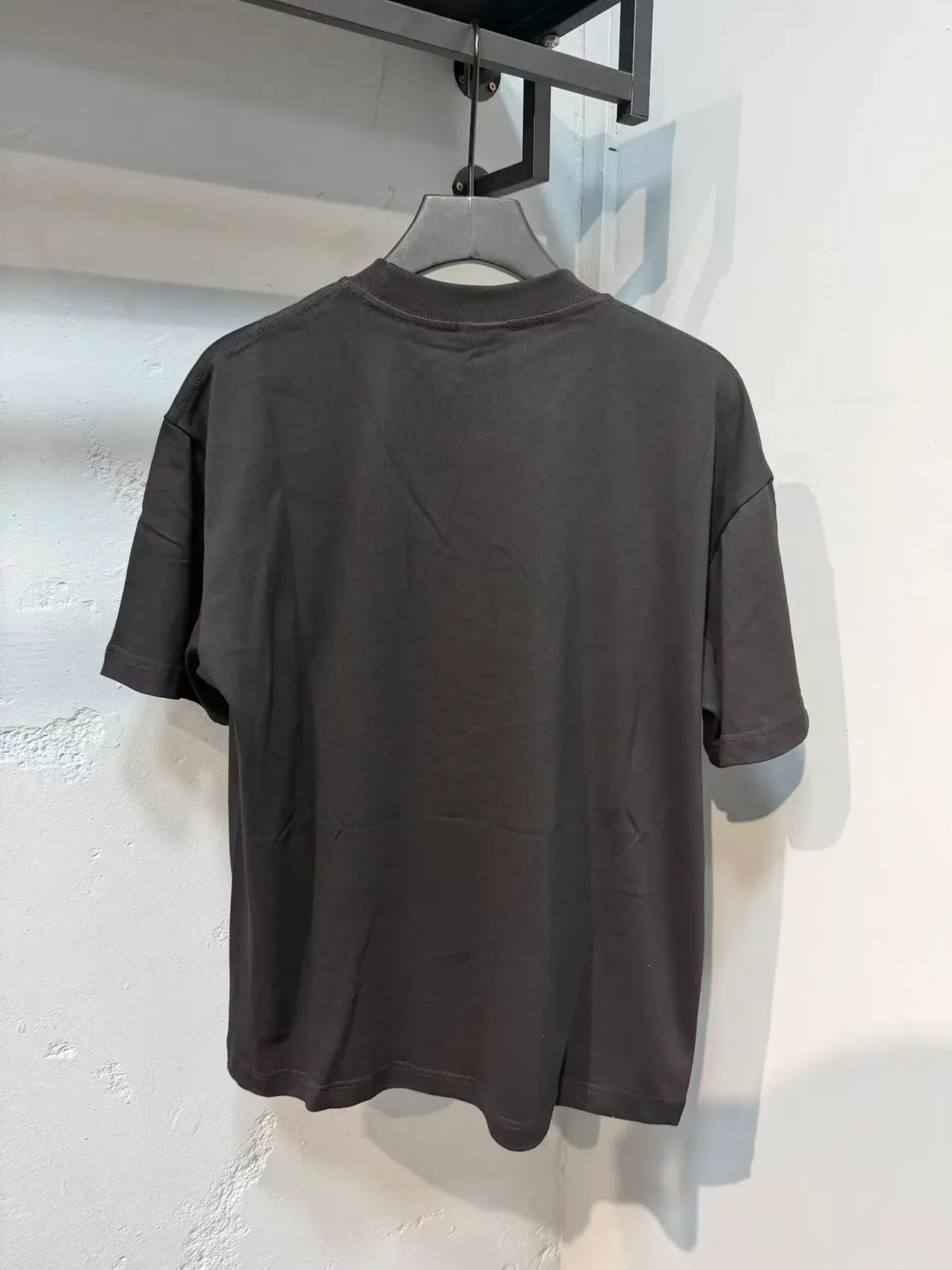 Black Graphic Print Oversized Crew Neck T-Shirt 3