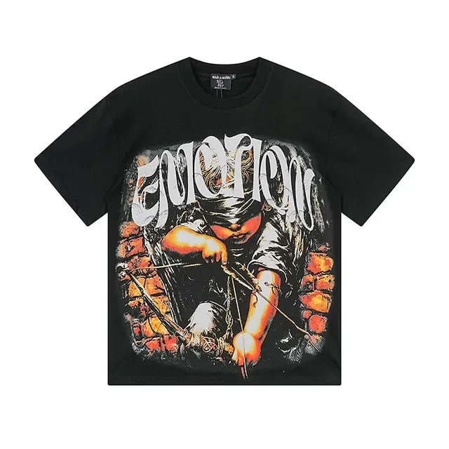 Black Graphic-Print Oversized T-Shirt 2