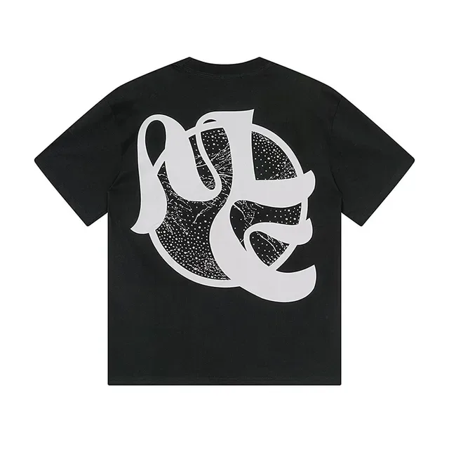 Black Graphic-Print Oversized T-Shirt 3