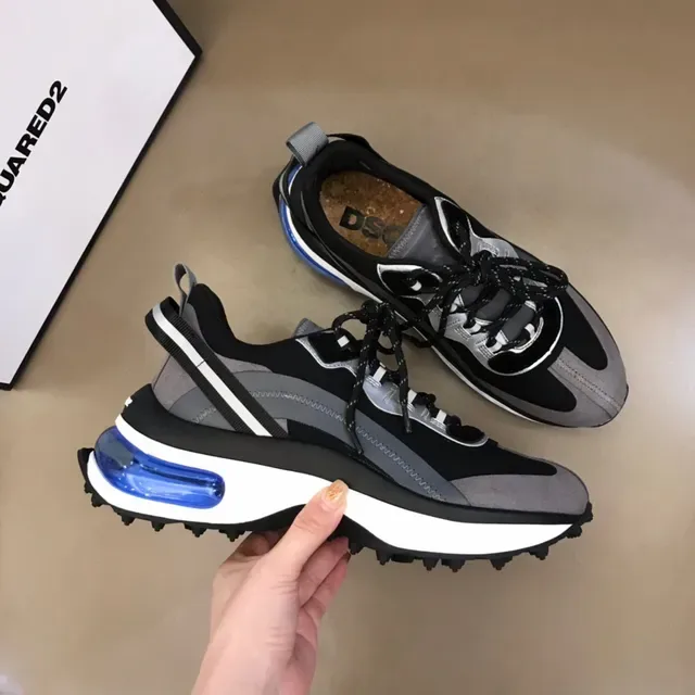 Sneaker Lifestyle Noir, Gris et Bleu à semelle chunky 6