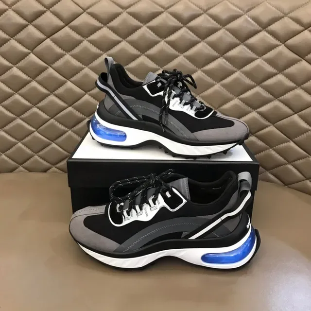 Sneaker Lifestyle Noir, Gris et Bleu à semelle chunky 7