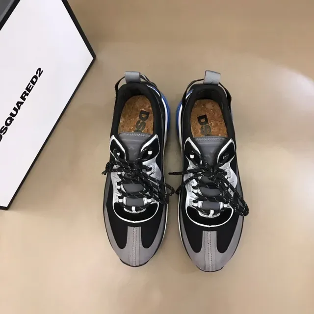 Sneaker Lifestyle Noir, Gris et Bleu à semelle chunky 9