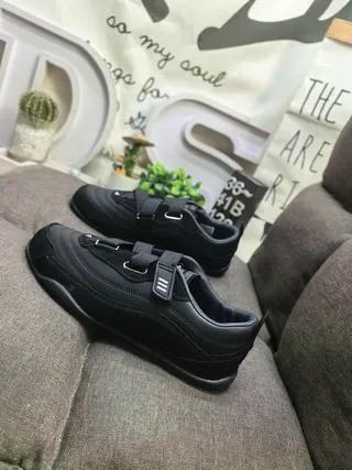 Black Laceless Dual-Strap Sneakers 7