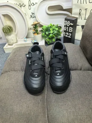 Black Laceless Dual-Strap Sneakers 10