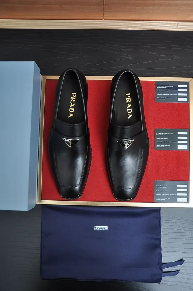 Black Leather Penny Style Loafer 5