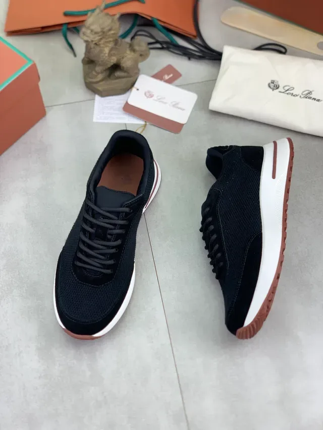 Tênis Lifestyle Preto em Malha e Camurça Low-Top 5