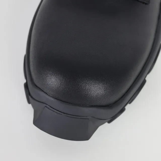 Black Oversized Platform Oxford Shoes 5