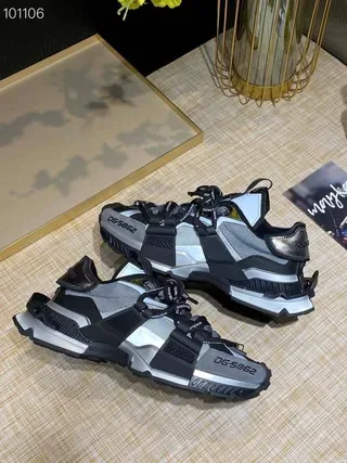 Black Silver Chunky Platform Sole Multi-Strap Lace System Sneakers 2