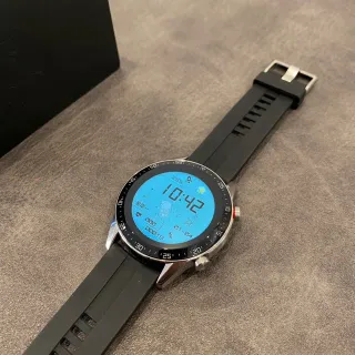 Black Silver Round Digital Display Vented Silicone Strap Sports Watch