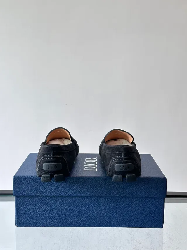Black Suede Saddle Strap Loafer 3