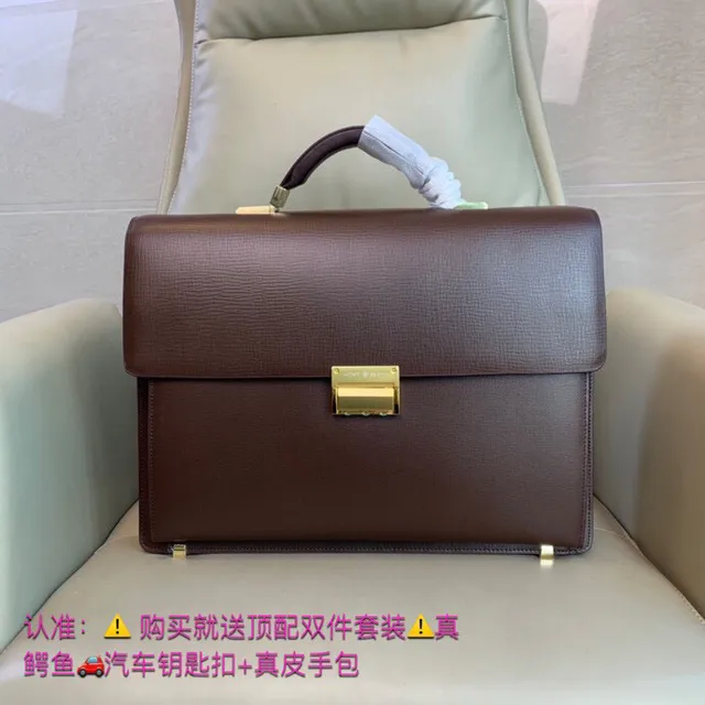 Sac tote marron doré structuré cuir texturé rectangulaire avec fermoir 6