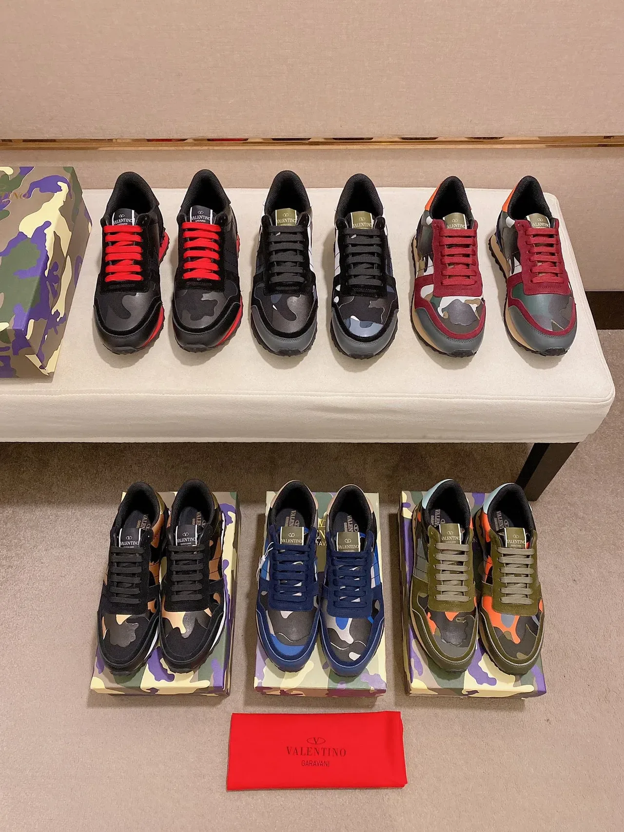 Camouflage Panel Black and Gold Lifestyle Sneaker 2