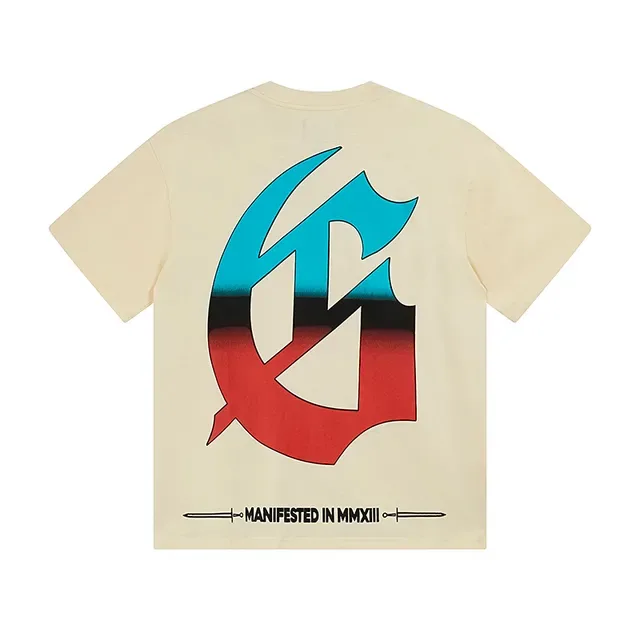 Cream Graphic-Print Oversized Double-Sided Art T-Shirt 3