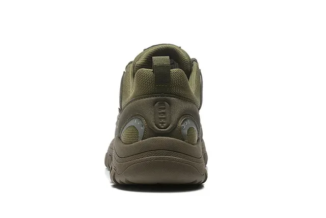 Crispi Verde Militar Marrom Oliva Superior de Malha Solado de Borracha Rústico Tênis Lifestyle 13