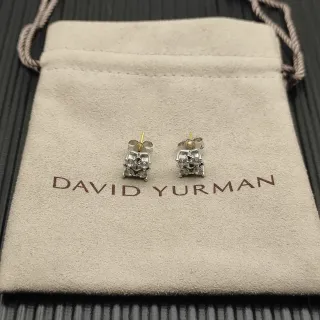David Yurman أقراط هندسية كلاستر ستد