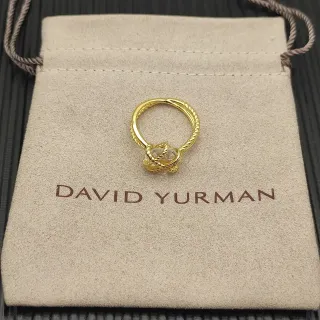 David Yurman Gold Transparent Twisted Cable Band Knot Motif Ring — catalogue photo via WWTop Yupoo
