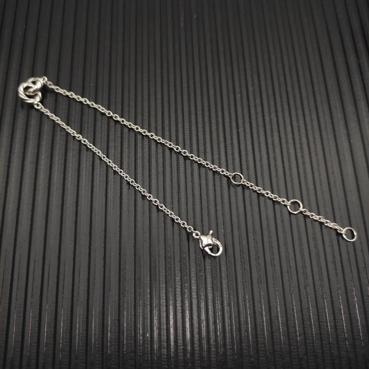 David Yurman Twisted Knot Silver Chain Bracelet 5