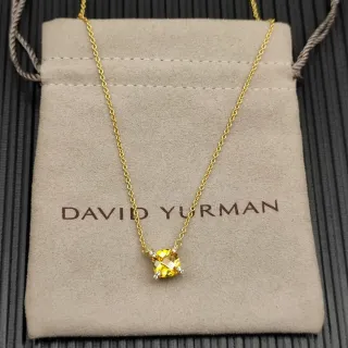 David Yurman Collier Chaîne Or Jaune Gem Cushion-Cut