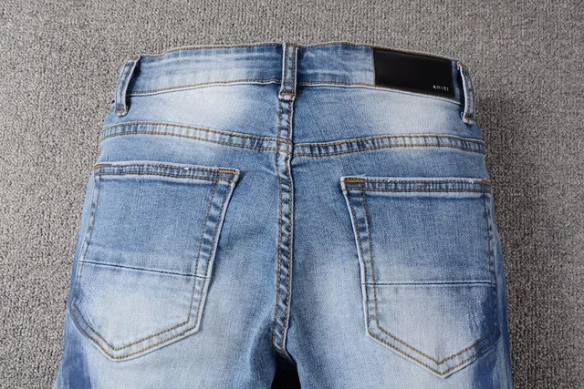 Jeans Desgastados con Salpicaduras de Pintura, Slim-Fit y Rotos 5