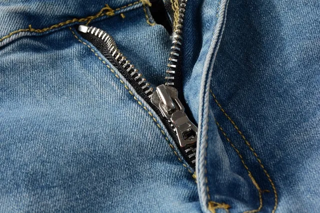 Distressed Slim-Fit Medium-Wash Blue Jeans 6