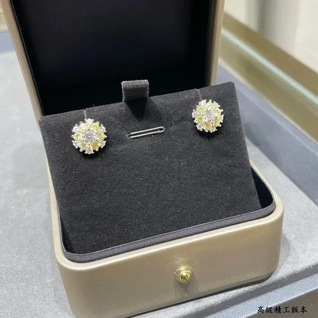 Floral Cluster Multi-Stone Stud Earrings 2