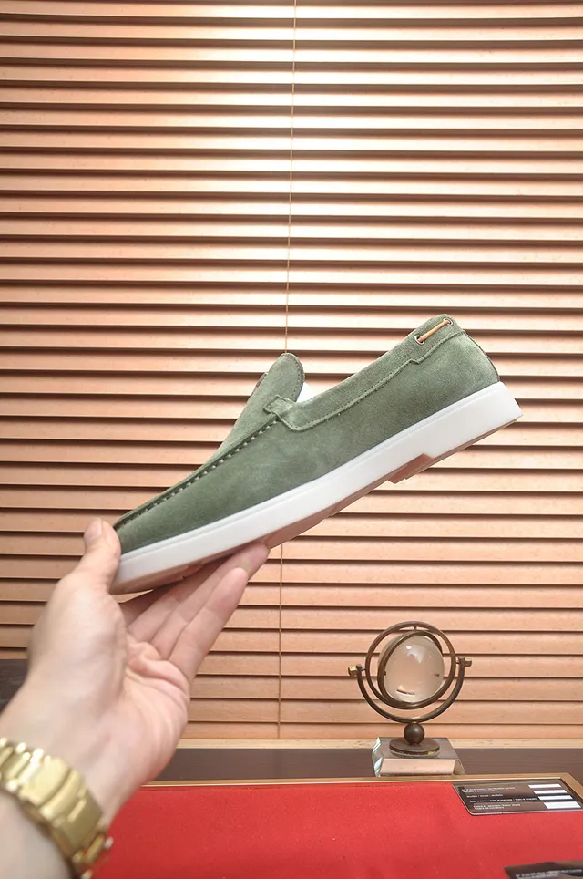 Giuseppe Zanotti GZ Loafer Green White Suede Upper Metal Emblem Loafer 5