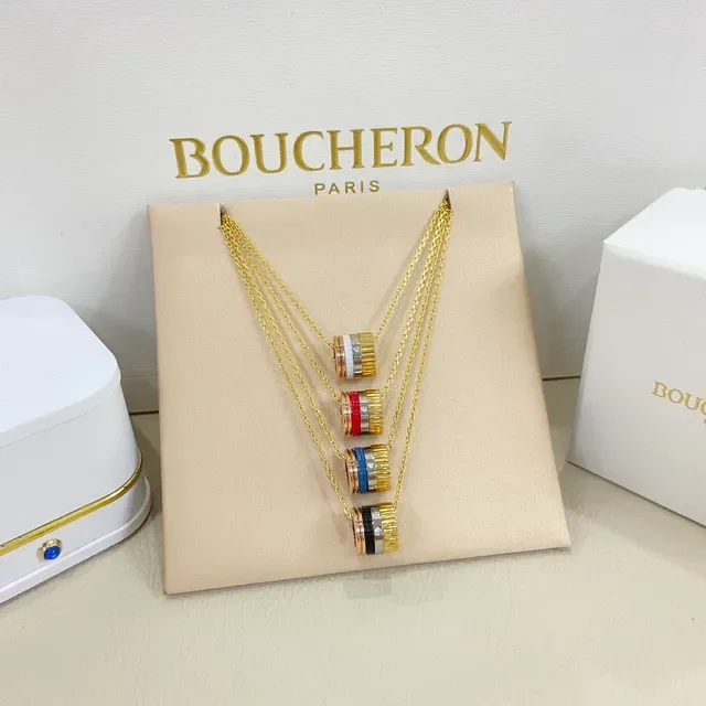 Colar Charms Anéis de Metal Fluted Cilíndricos em Forma de Barril Multicolores Dourados 9