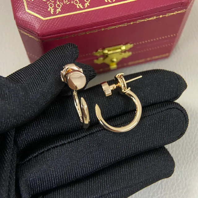 Gold Silver Double-Ring Hoop Interlocking Circles Earrings 5