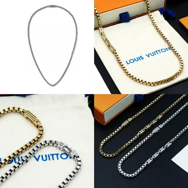Gold-Tone Box Link Chain Necklace 11