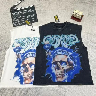 Graphic-Print Sleeveless Crew-Neck Vest Top