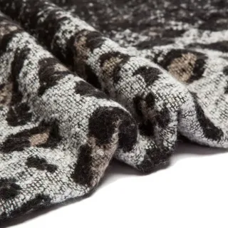 Gray Black Leopard-Print Woven Scarve