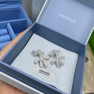 HEFANG رباط النمط كريستال مبلورة أقراط الدرع