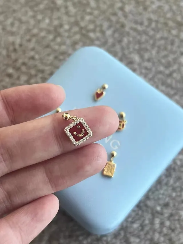 HEFANG Gold-Tone Multi-Charm Enamel Necklace 6